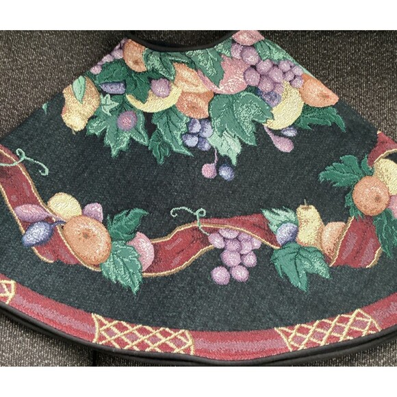 Sugar Plum Fancy Tapestry Christmas Tree Skirt 44” Round Gorgeous Classic Desin - Picture 9 of 10